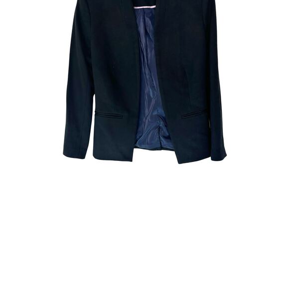 J.Crew Black Stretch Twill Basic Classic Classy Open Going‎ Out Blazer Size 0 - Picture 6 of 11